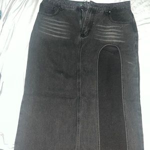 Black jean skirt